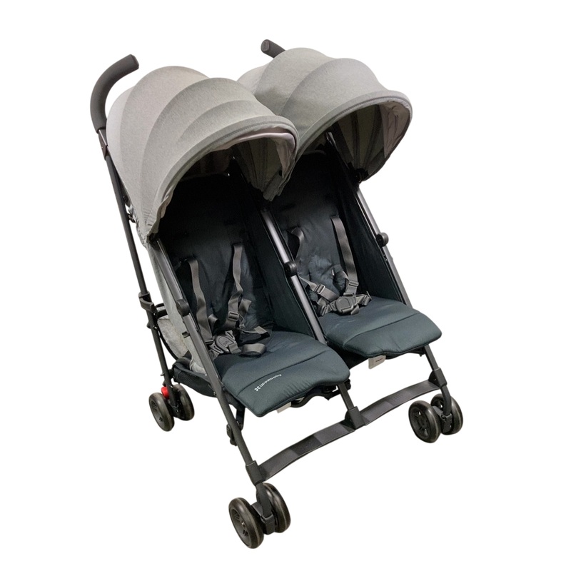 UPPAbaby G-Link V2 Double Stroller, Greyson (Charcoal Melange), 2024