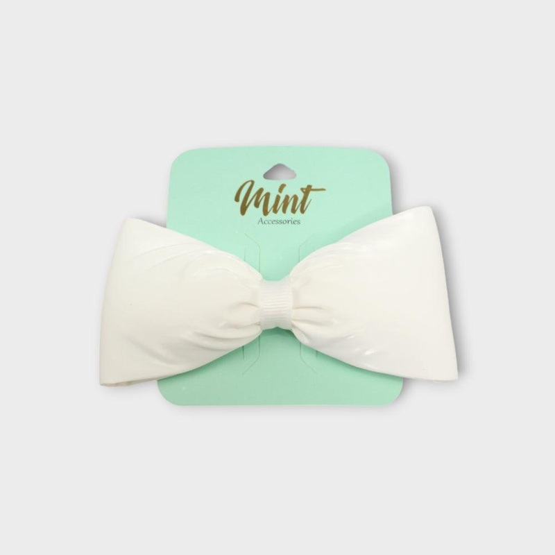 White Bow Hair Pin