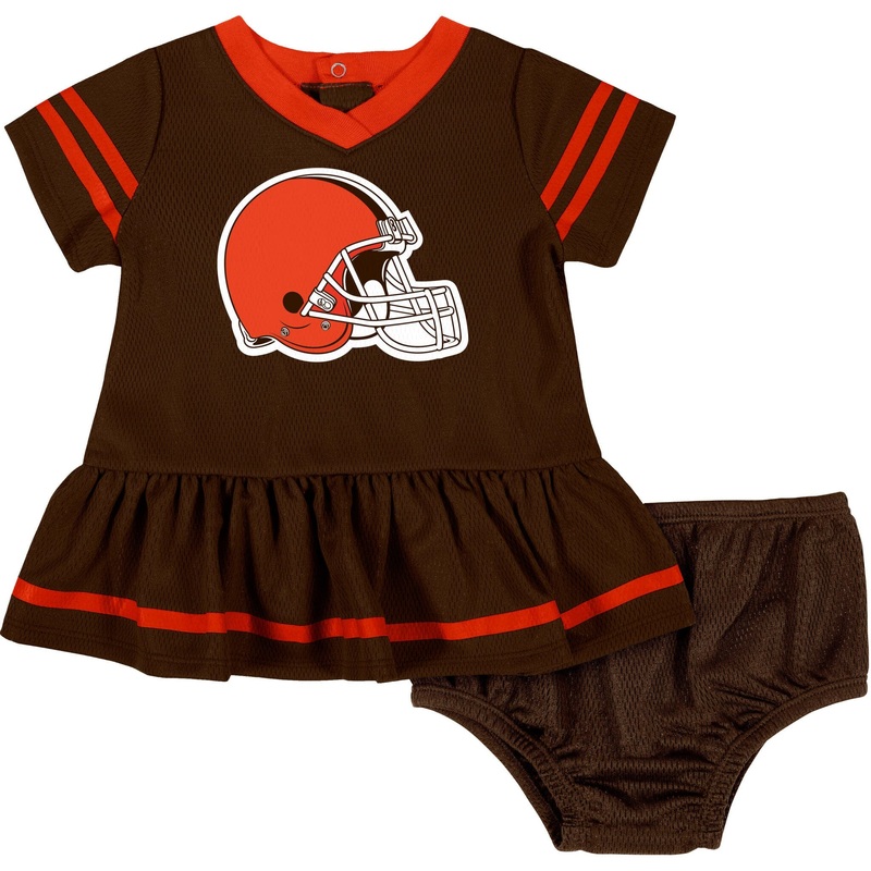 Baby Girls Cleveland Browns Dress & Diaper Cover Set