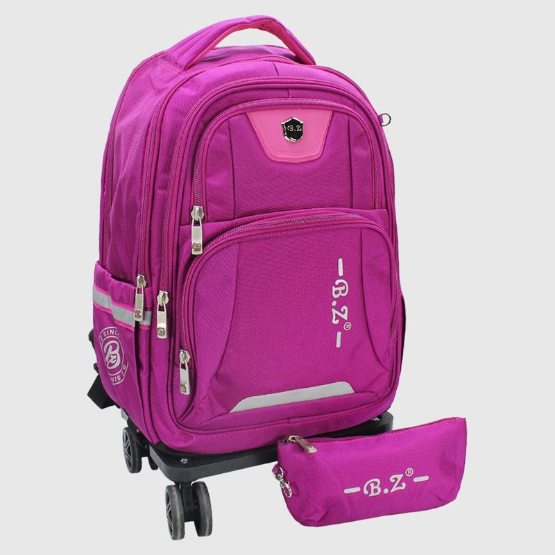 Fuchsia 20 Inches Trolley Bag + Pencil Case