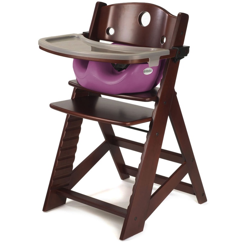 Keekaroo Height Right High Chair & Infant Insert – Mahogany / Raspberry