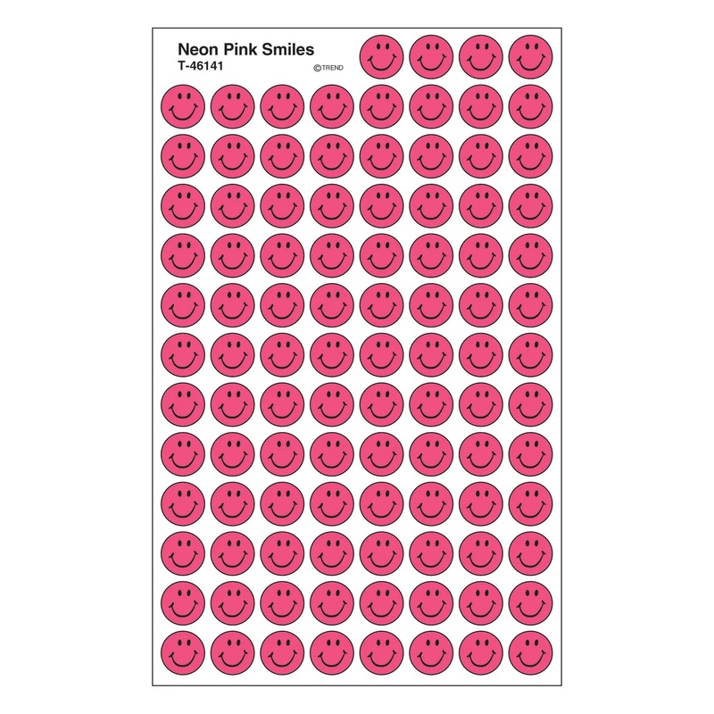 Neon Pink Smiles superSpots Stickers