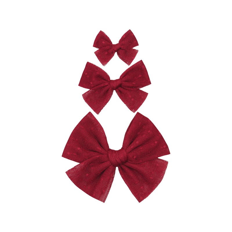 Tulle Bow – Red Dot Clip
