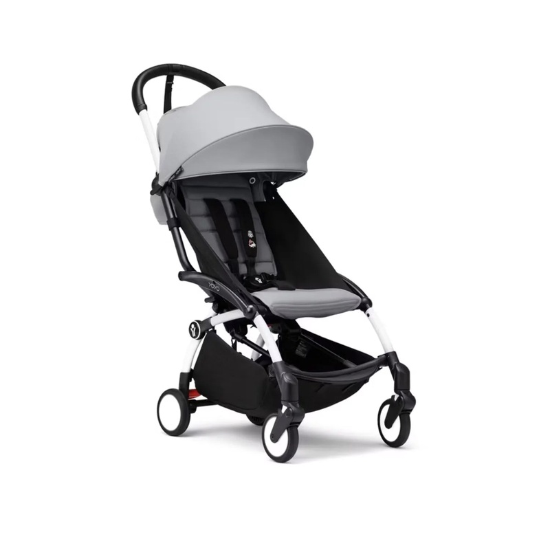 YOYO 3 Stroller – White Frame with Stone Seat Pack