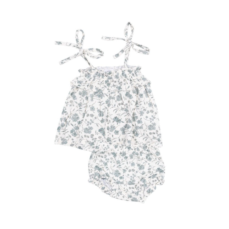 Floral Ruffle Top and Bloomer Baby’s Breathe