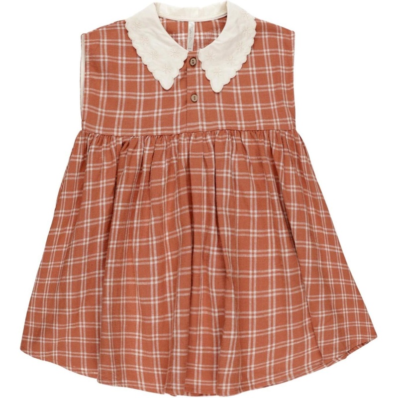 Rylee + Cru Collared Babydoll Dress || Poppy Check