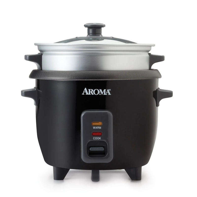 6-Cup Pot Style Rice Cooker – Black