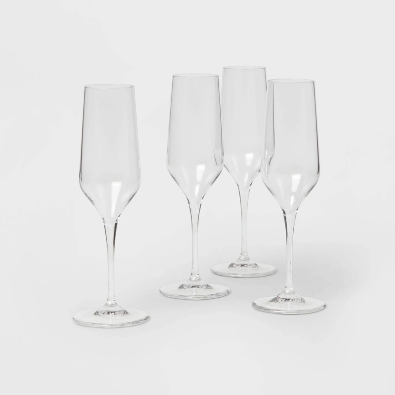 8oz 4pk Glass Atherton Champagne Glasses