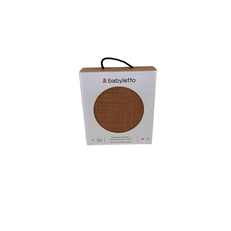 Babyletto Mini Crib Sheet, Burnt Sienna
