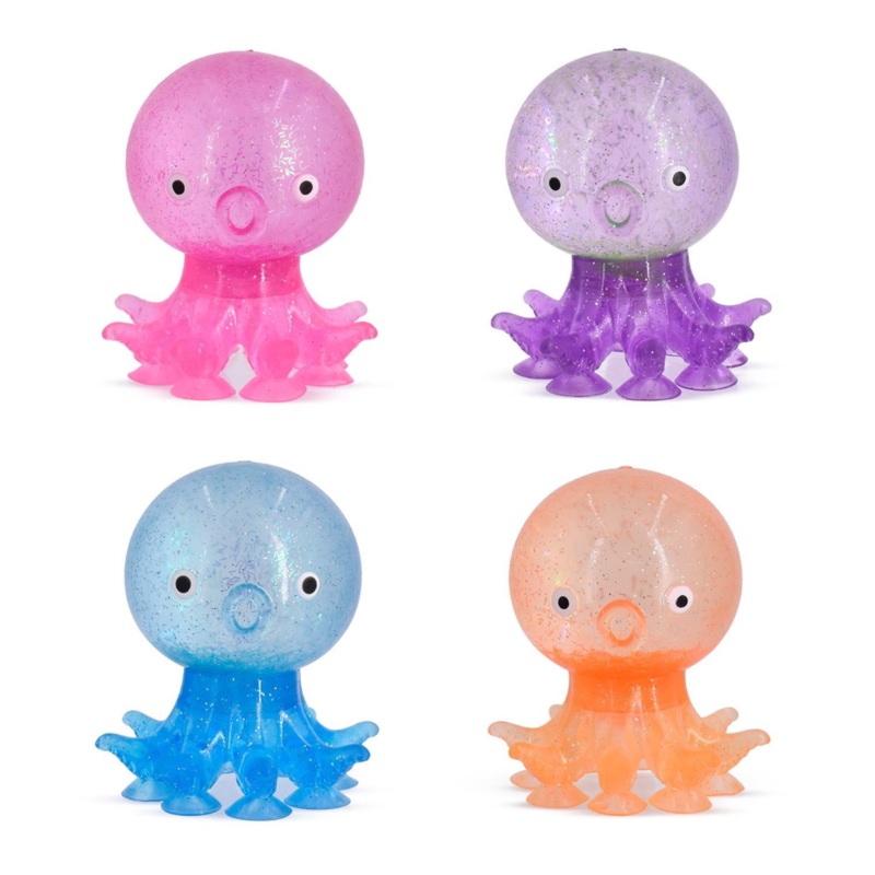 Cupcakes & Cartwheels Tentacool Glitter Octopus Squeezie – Assorted