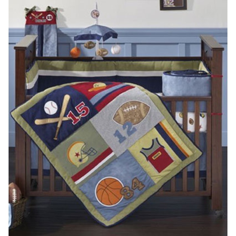 Lambs & Ivy Little Playoffs 4 Piece Crib Bedding Set