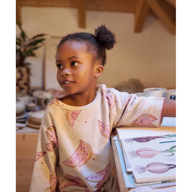 Play Up Organic French Terry Sweatshirt + Shorts Set – Watermelon