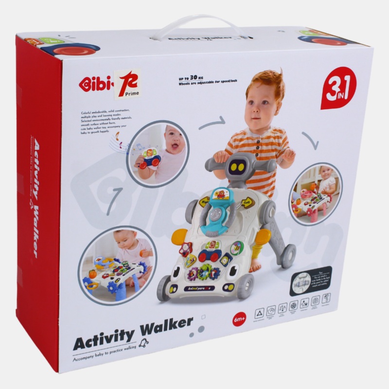 3-in-1 Baby Educational Walker  Sit, Stand & Play