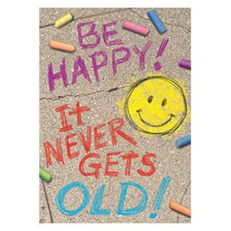 BE HAPPY! IT NEVER GETS OLD! ARGUS Poster