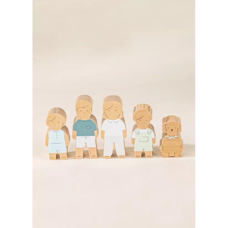 Coco Village Set Of 5 Family Wooden Dollhouse Characters