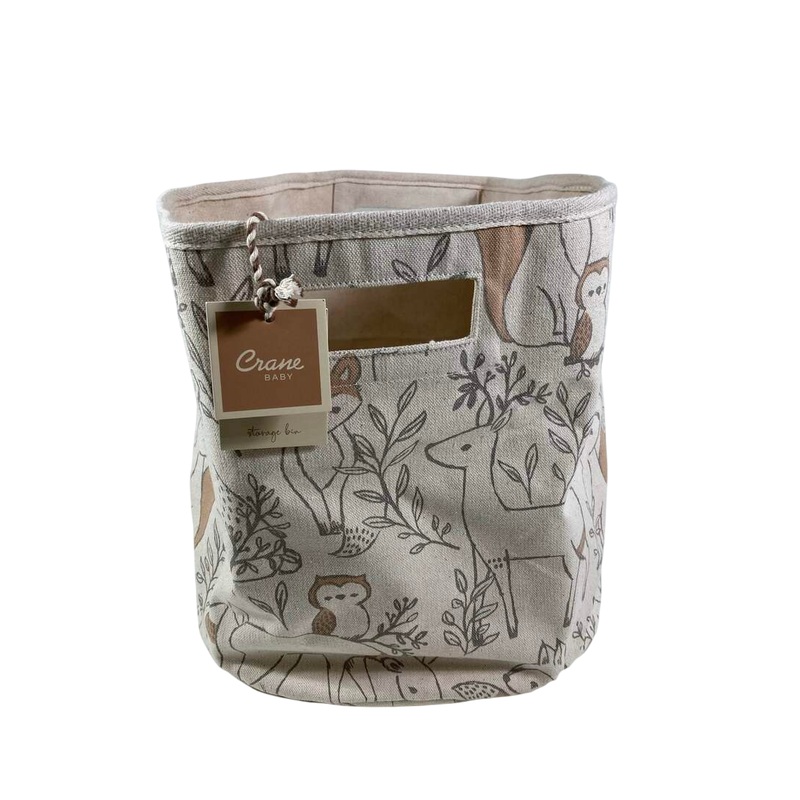 Crane Baby Cotton Canvas Storage Bin, Ezra