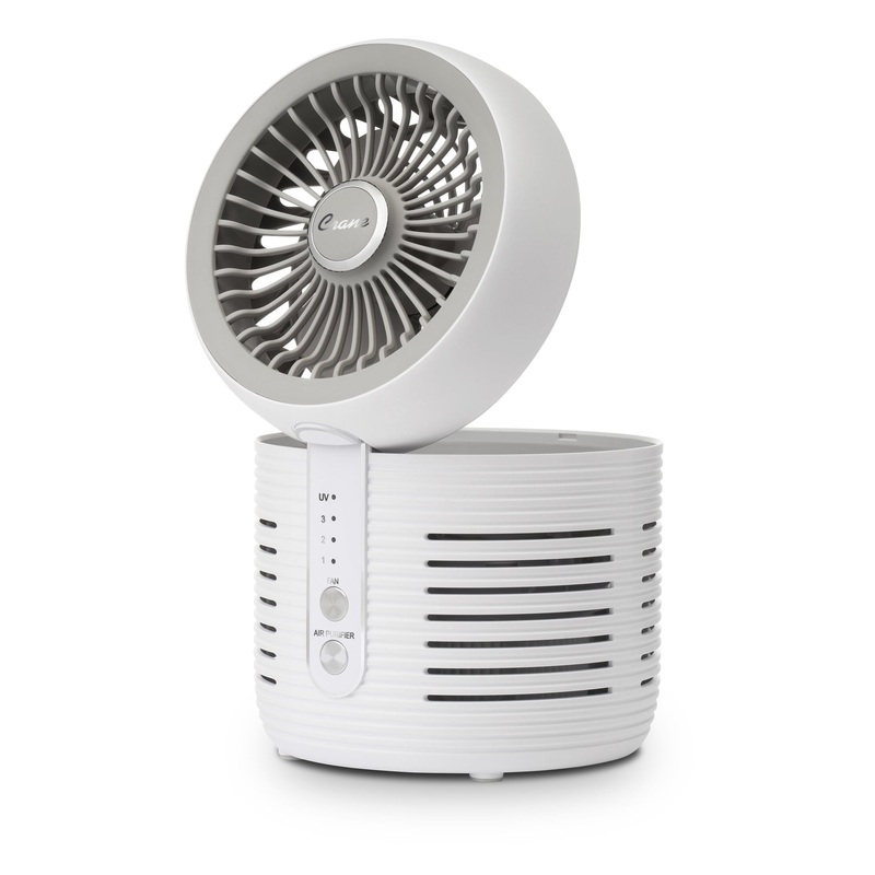 Crane Desk Top Air Purifier and Fan with UVC light