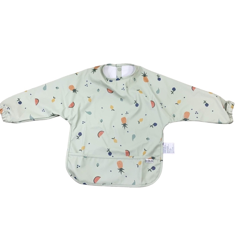 Lalo Smock Bib, Fruit Print Sage