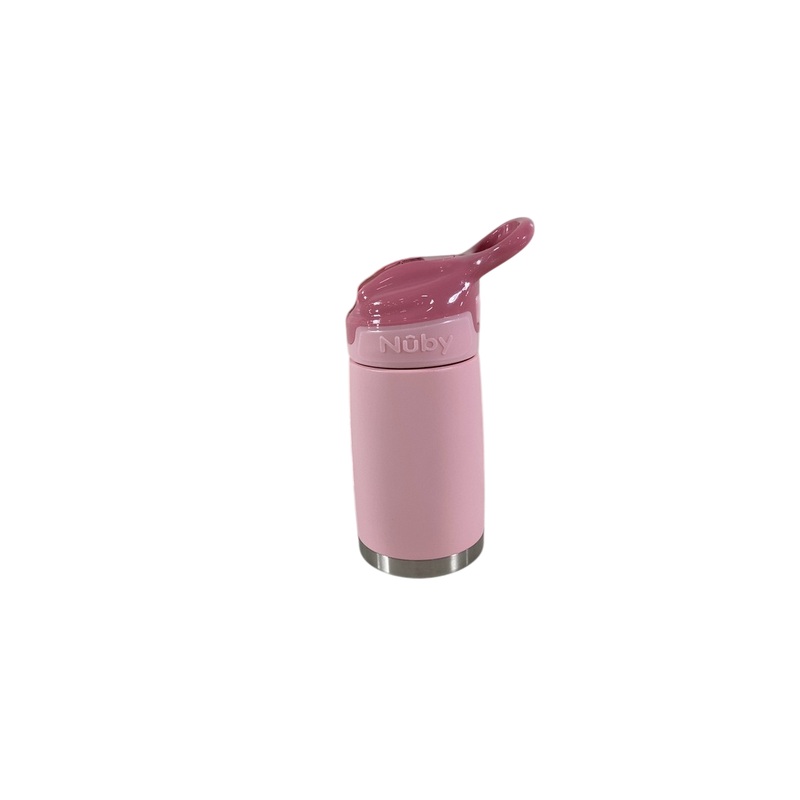 Nuby Thirsty Kids Water Bottle, Pink, Reflex