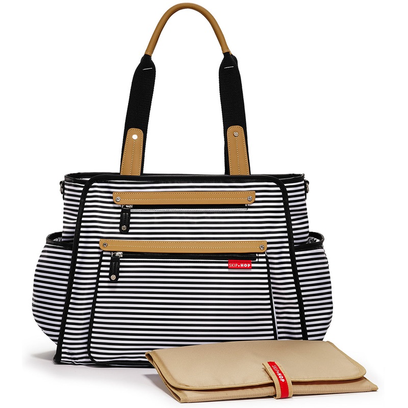 Skip Hop Grand Central Take-it-All Diaper Bag – Black Stripes