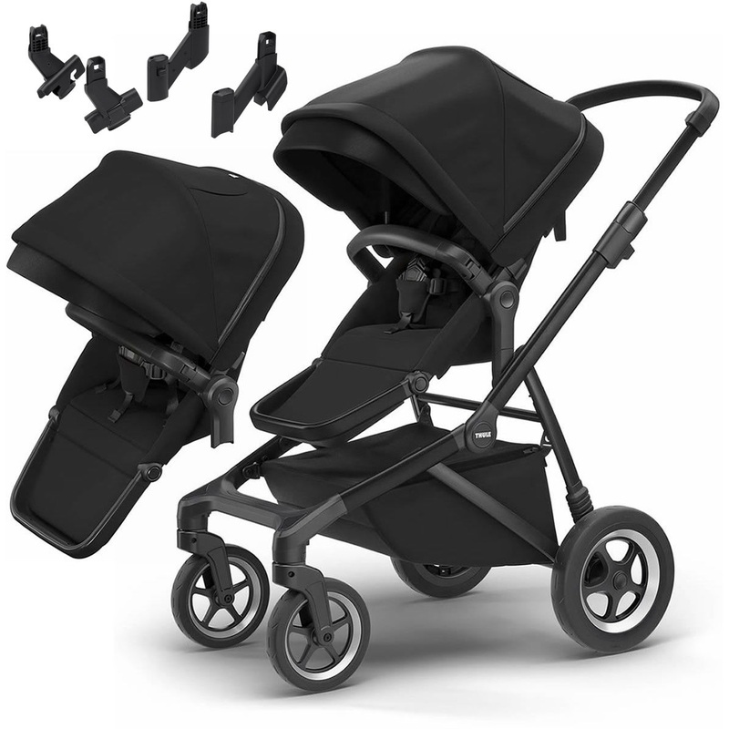 Thule Sleek Double Stroller – All Black