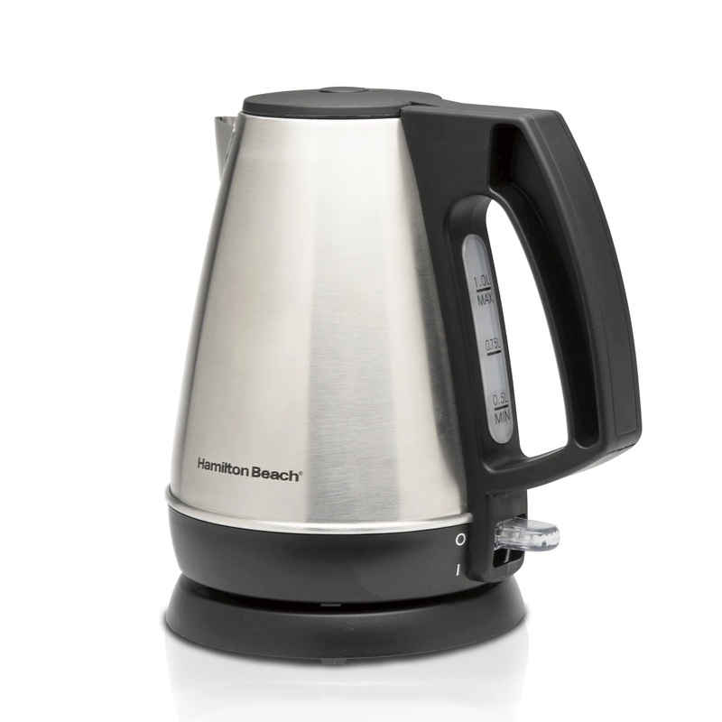 1 Liter Electric Kettle – Stainless Steel and Black