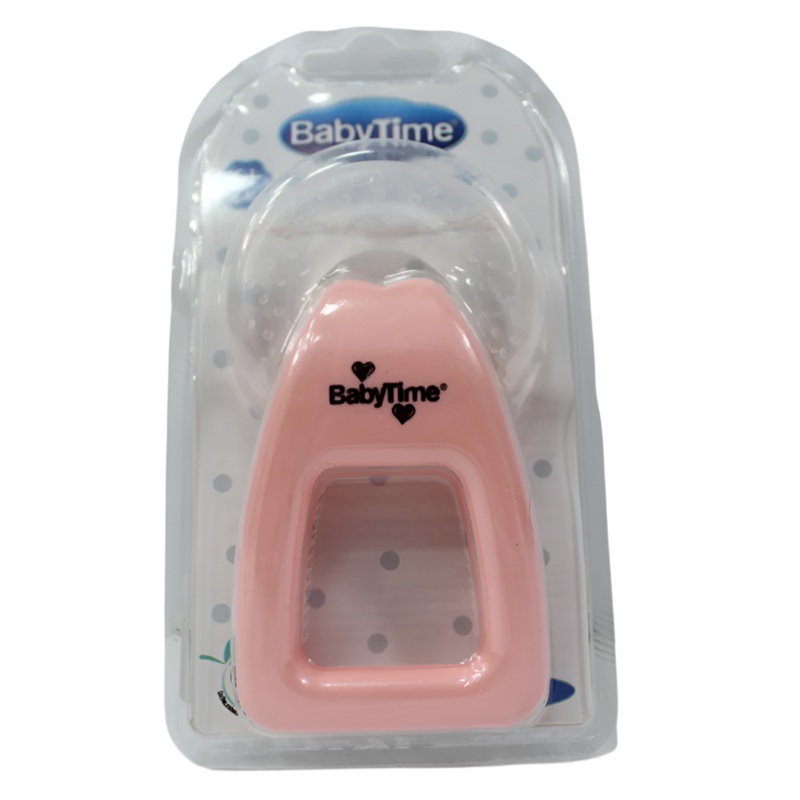 BabyTime Water Teething Ring with Handle – Pink