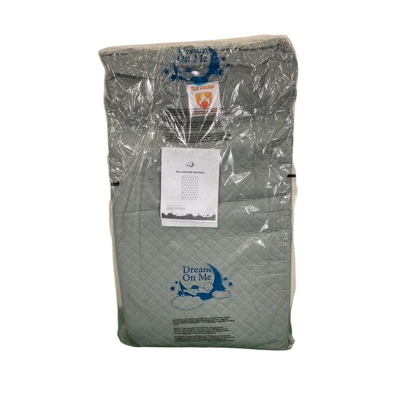 Dream On Me Asheville 4 Inch Firm Fiber Crib and Toddler Mattress, Grey
