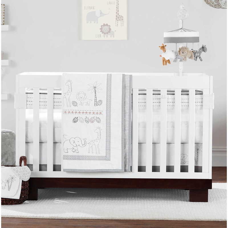 Just Born 3 Piece Crib Bedding Set – Animal Kingdom