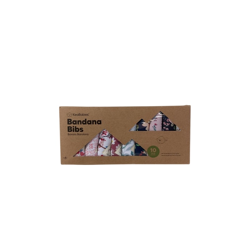 KeaBabies Organic Bandana Bibs, 10 Pack, Tea Party