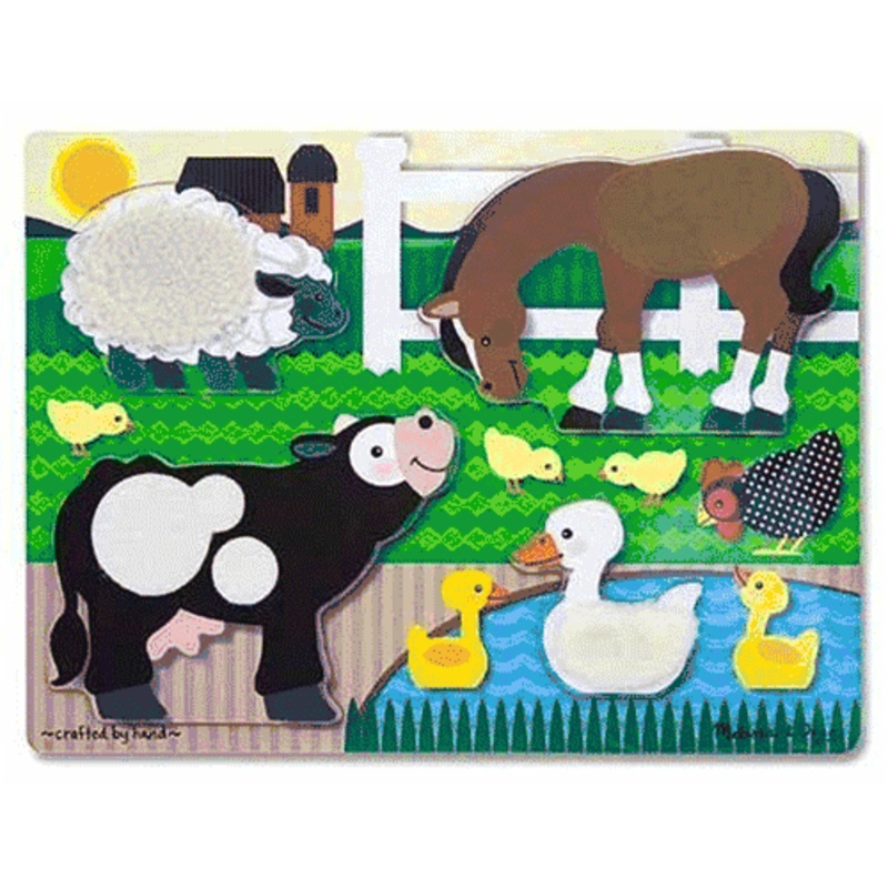 Melissa & Doug Farm Touch and Feel Puzzle
