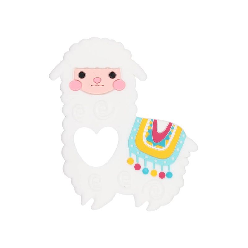 Silicone Teether Alpaca White