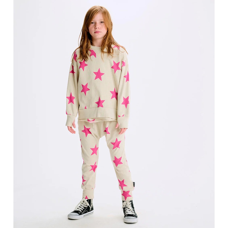 Star Baggy Pants – Smokey Natural/Hot Pink