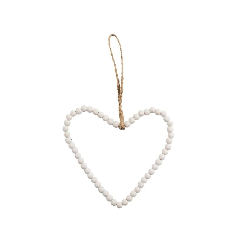 Wooden Beaded Heart