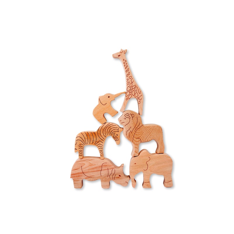 Wooden Safari Animals Set