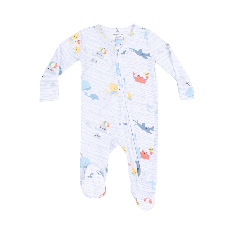 Sea Stripes 2-Way Zipper Footie
