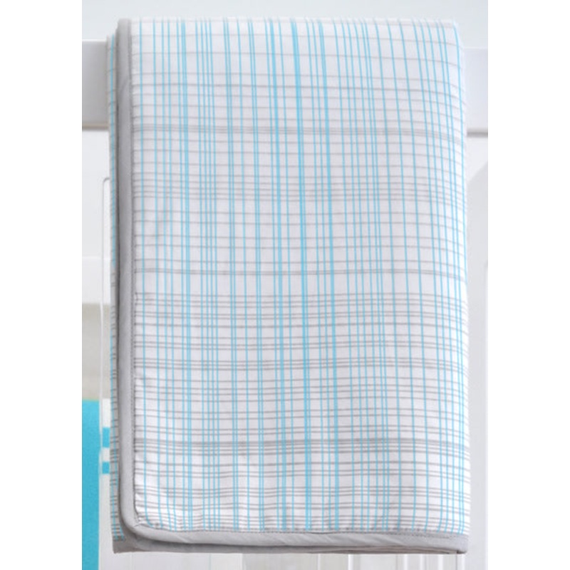 Spot On Square Hashtag Organic Quilt – Blue