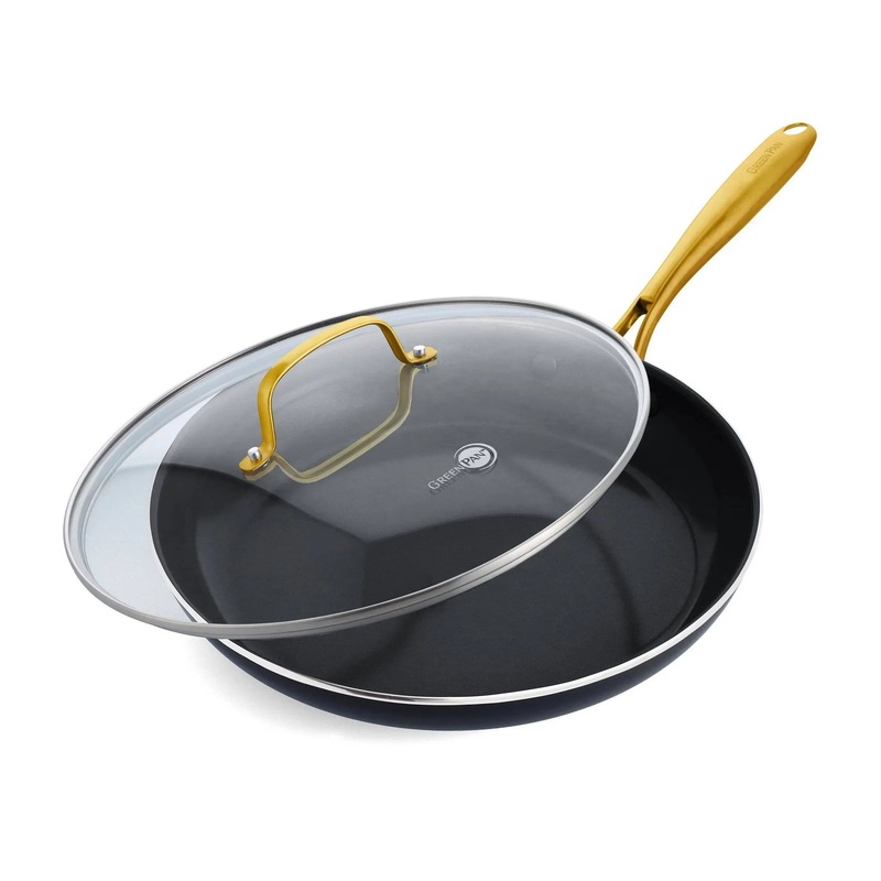 Studio 12″ Ceramic Nonstick Covered Aluminum Fry pan Black