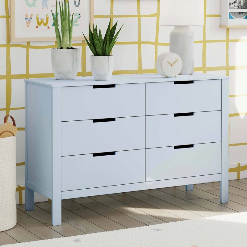 Colby 6-Drawer Dresser – Powder Blue