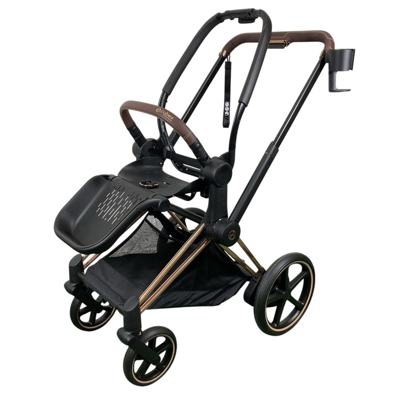 Cybex E-PRIAM Stroller Frame Only, 2023, Rosegold, with Battery
