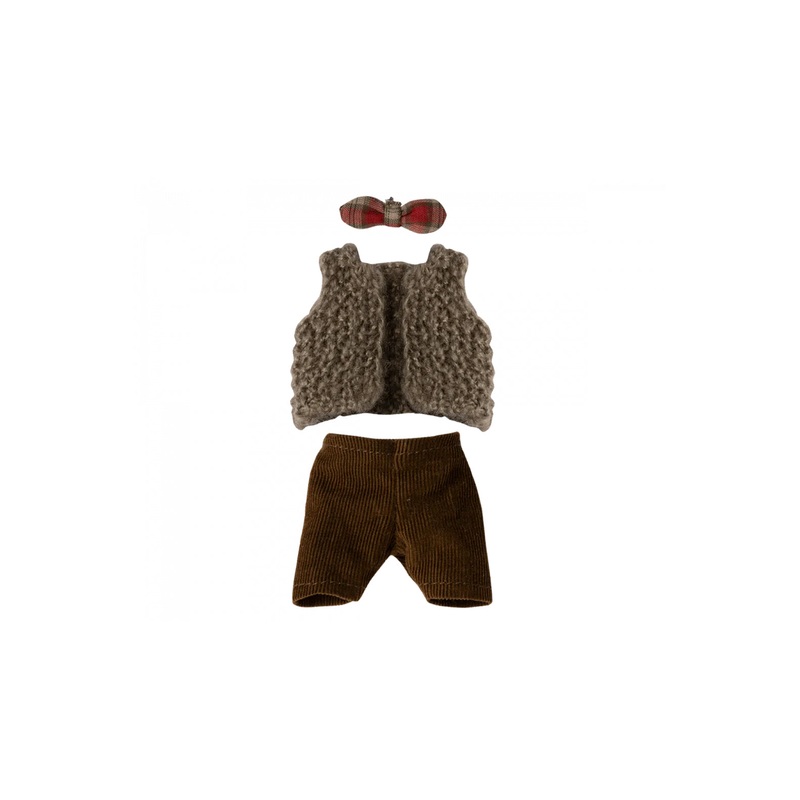 Maileg Vest Pants & Bow Tie For Grandpa Mouse