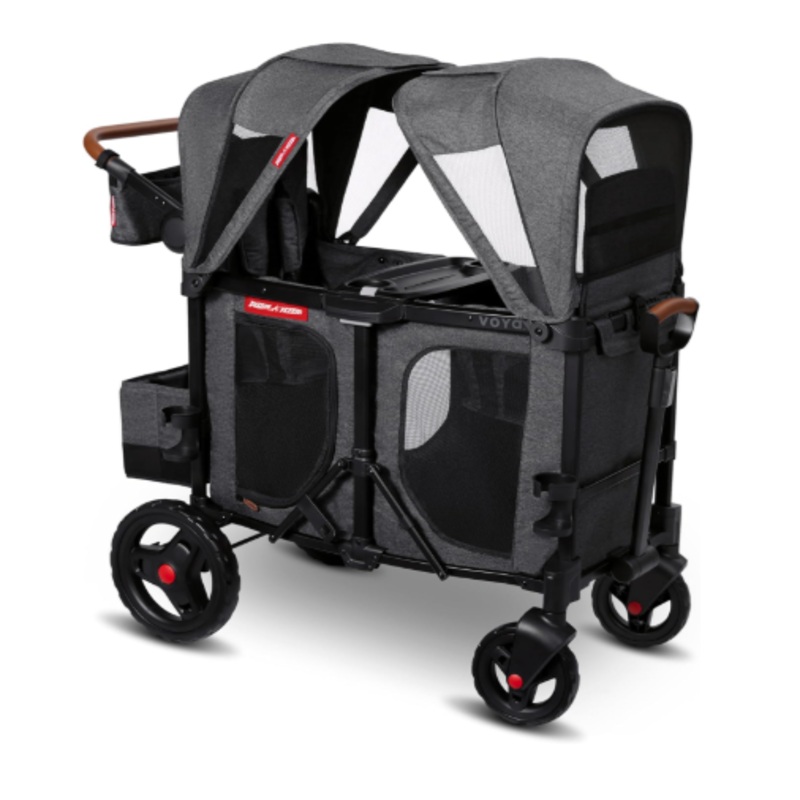 Radio Flyer Voya XT Stroller Wagon, 2 Seats, High Sides