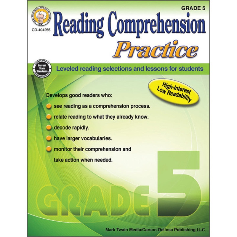 Reading Comprehension Practice Resource Book Grade 5 Paperback