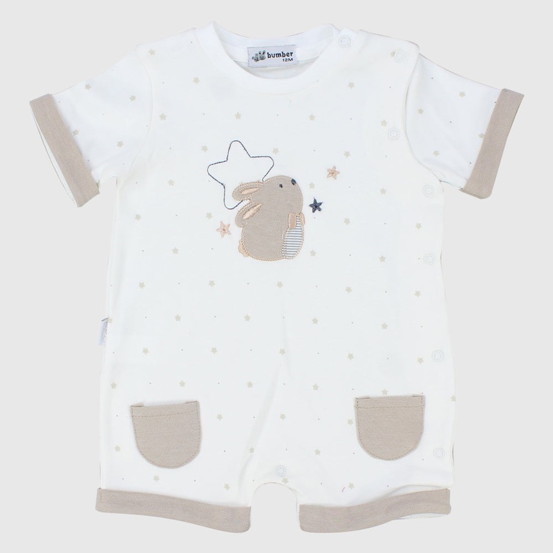 Sleepy Bunny Short-Sleeved Romper