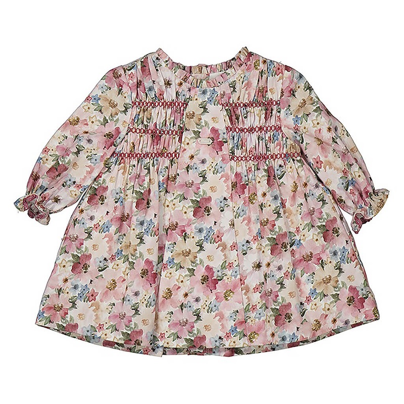 Smock Pink Floral Dress 2-4