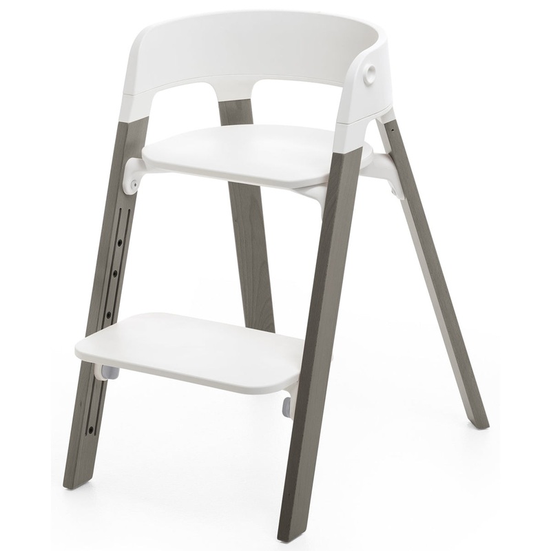 Stokke Steps Chair – White/Hazy Grey