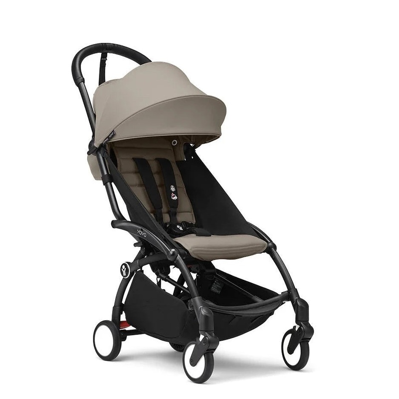 Stokke YOYO Stroller From 6 Months – Taupe on Black Frame
