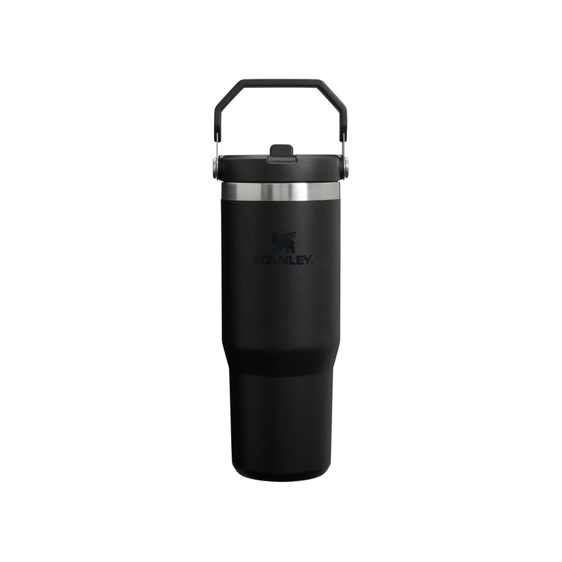 30 oz Stainless Steel Ice Flow Flip Straw Tumbler – Black (See Description)