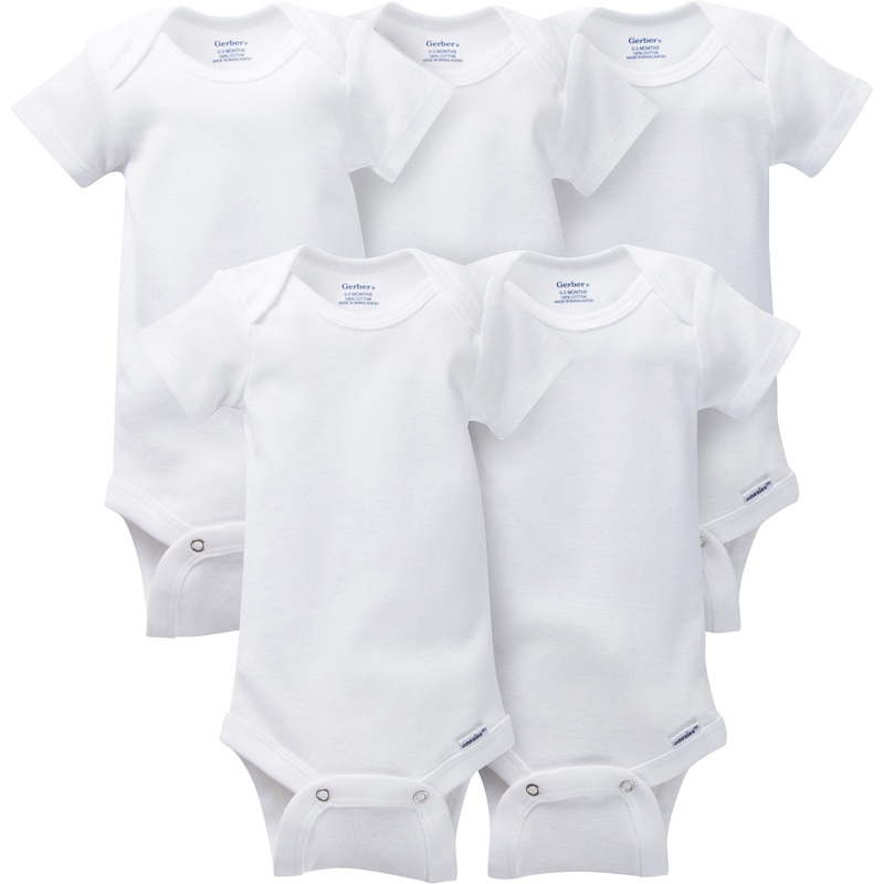 5-Pack Short Sleeve Onesies Bodysuits