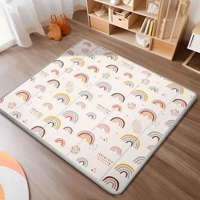 50×50 Playpen Mat, Rainbow Rain